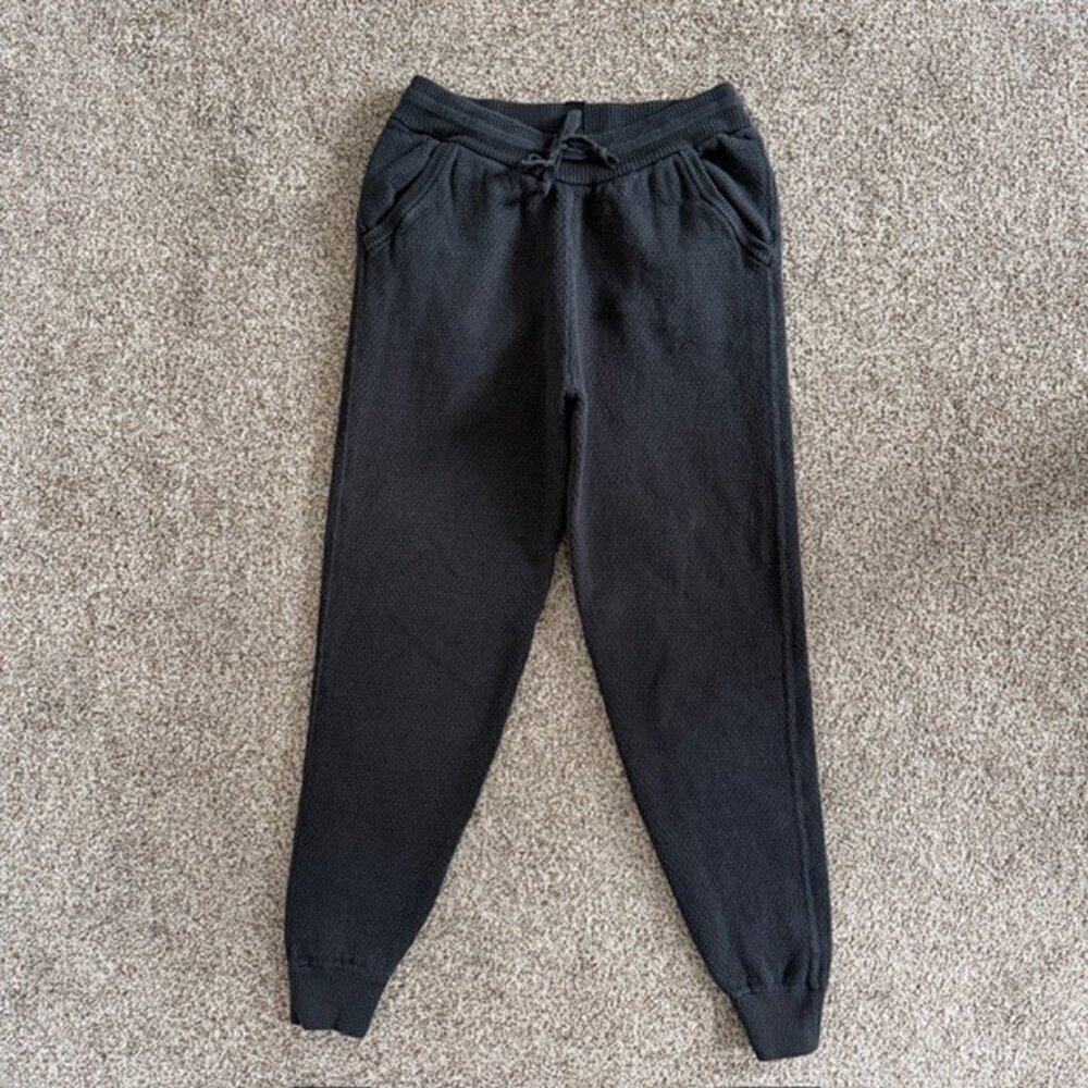 TOMMY JOHN High Rise Sweater Lounge Jogger Pants Black Small - Picture 4 of 11